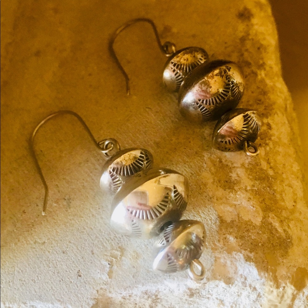 Navajo Vintage Bench Bead Sterling Earrings
